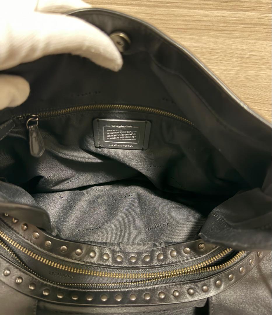 【美品】COACH イーディーショルダーバッグ シグネチャー レザー フリンジ