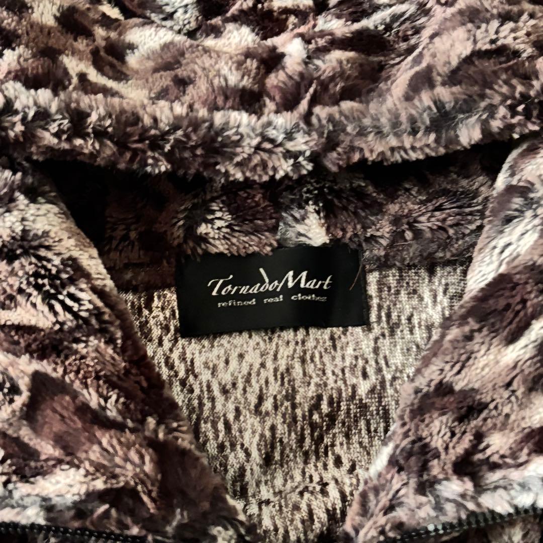 グランジTORNADO MART レオパード ヒョウ柄 ファージャケット y2k