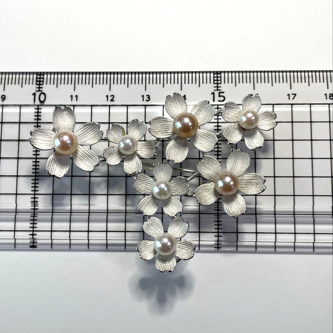 パールブローチ　入学式　卒業式　本真珠　（検索用ワード-ミキモト-あこや真珠）