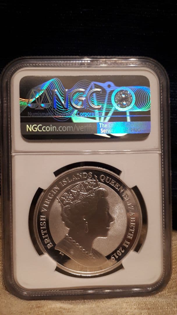 【2019年 英領バージン諸島 ウナとライオン  1ドル銀貨】