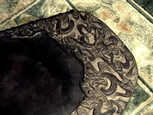 ♥中国　端渓硯　重量約8100ｇ　硯　骨董品