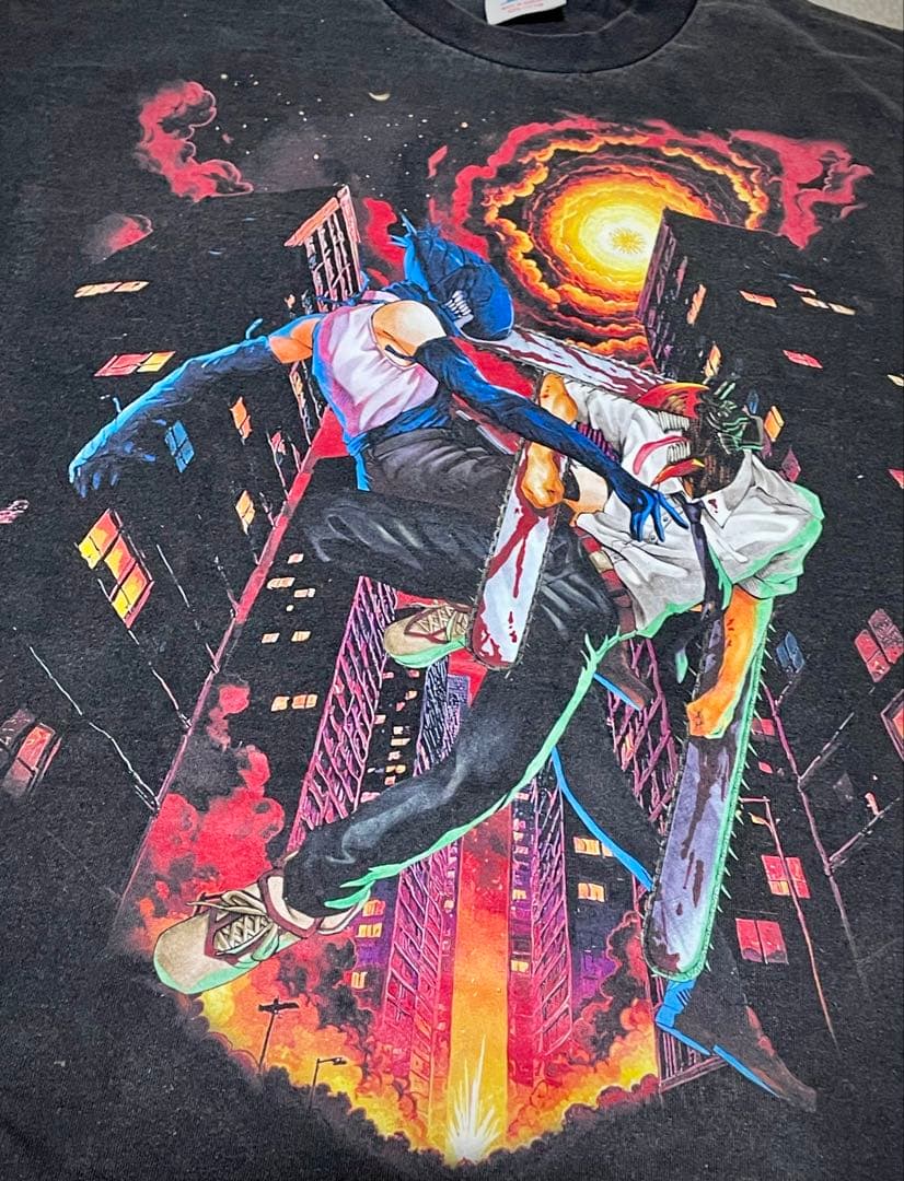 た*け様 希少　チェンソーマン　レゼ　Tシャツ　アニメ　デンジ　フェードブラック