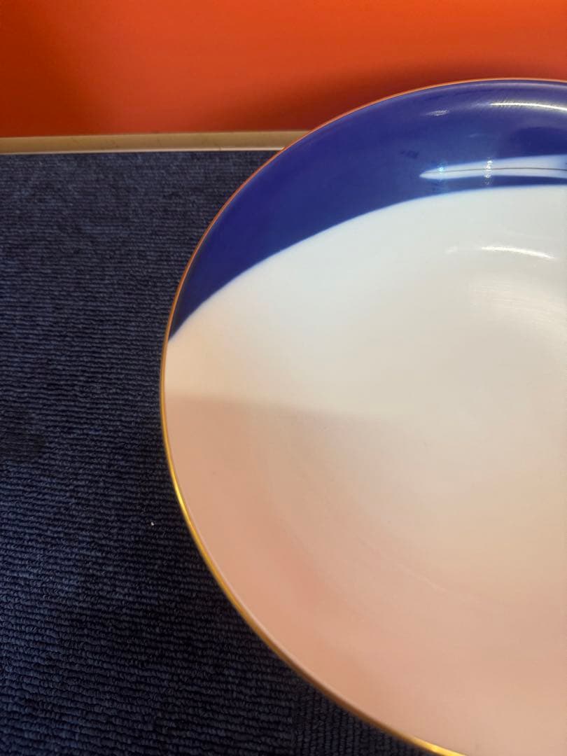 1638 深川製磁　鶴文　菓子鉢　金彩　未使用