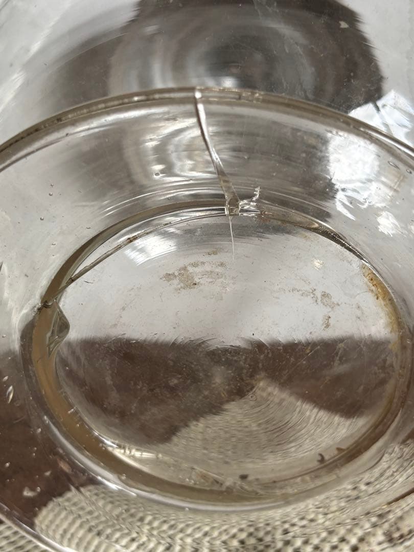 昭和レトロ☆駄菓子瓶　アンティーク 球形 金属製蓋　難あり