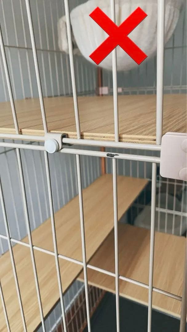 【引き取り限定】BTM 猫 ケージ 木製 2〜3段 ナチュラルカラー