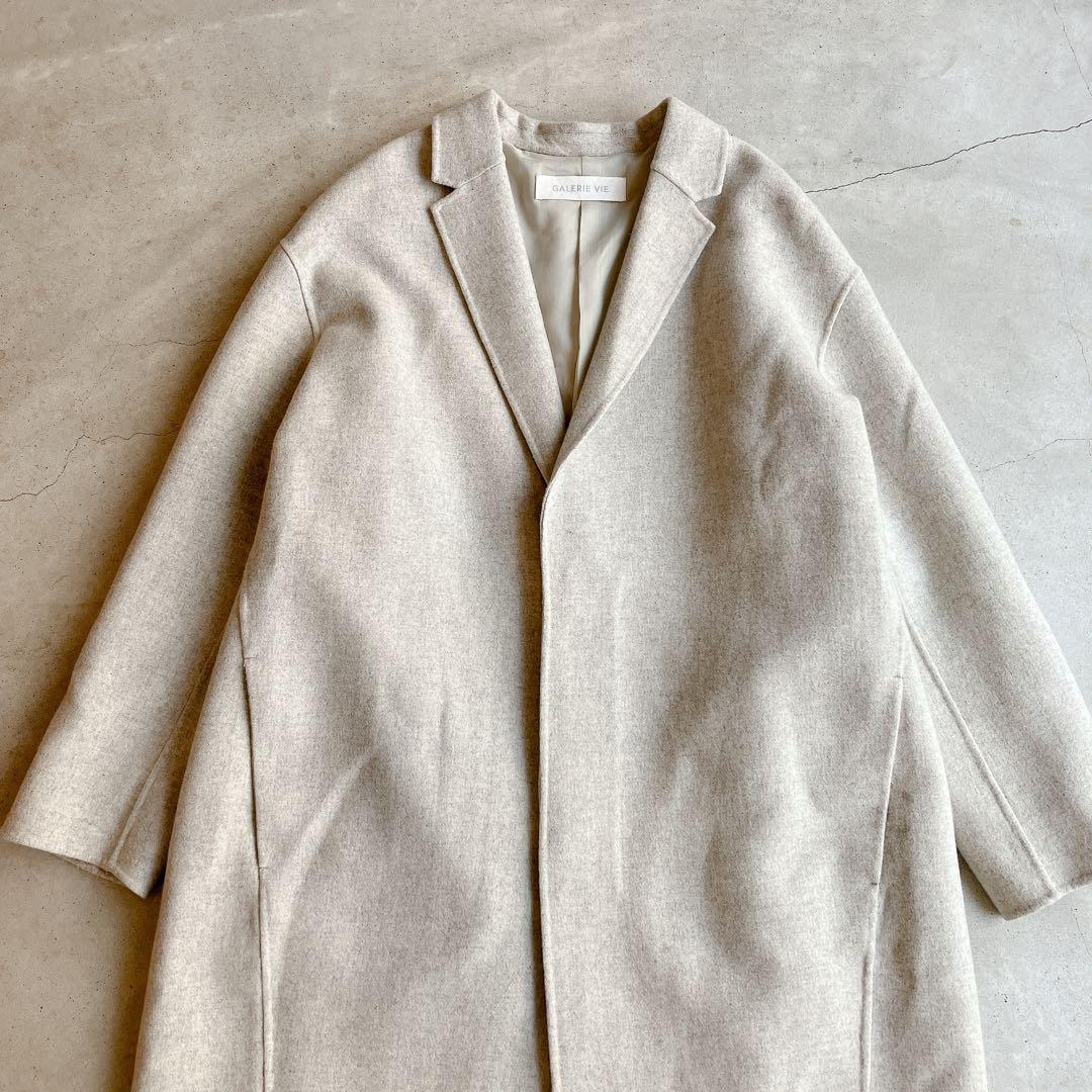 GALERIE VIE ライトメルトンチェスターコート ライトグレー