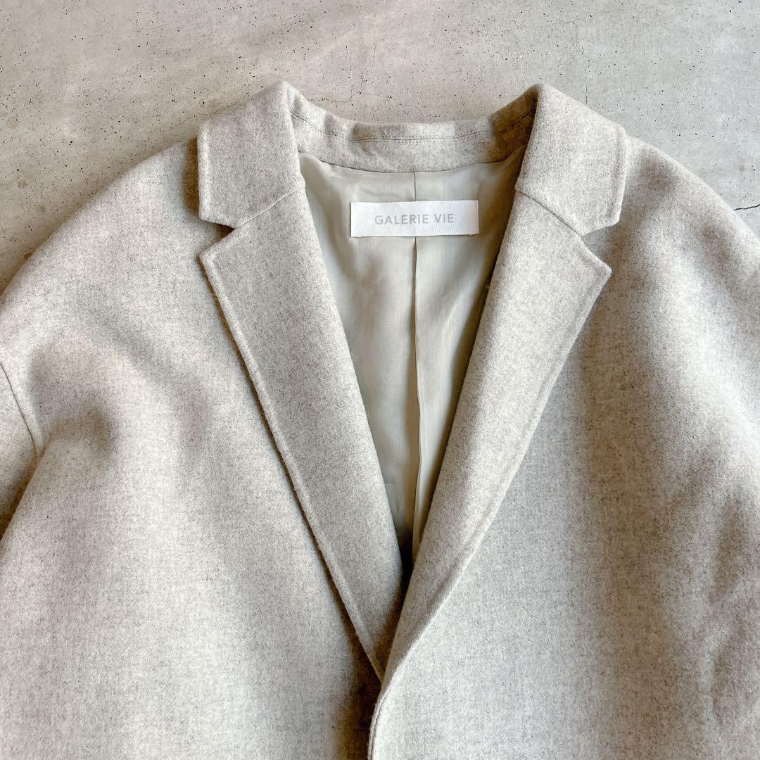 GALERIE VIE ライトメルトンチェスターコート ライトグレー