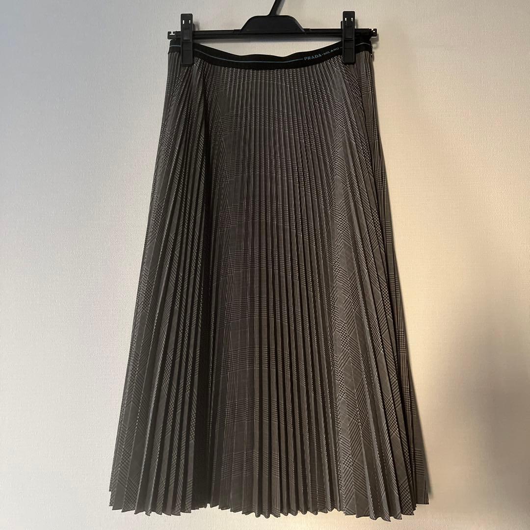プラダプリーツスカート　サマーウール