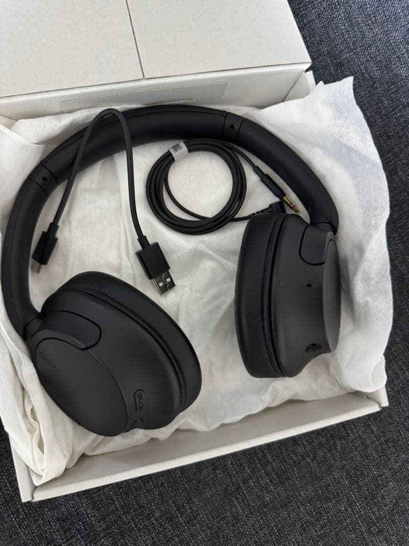 SONYワイヤレスヘッドホン ブラック USBケーブル付き