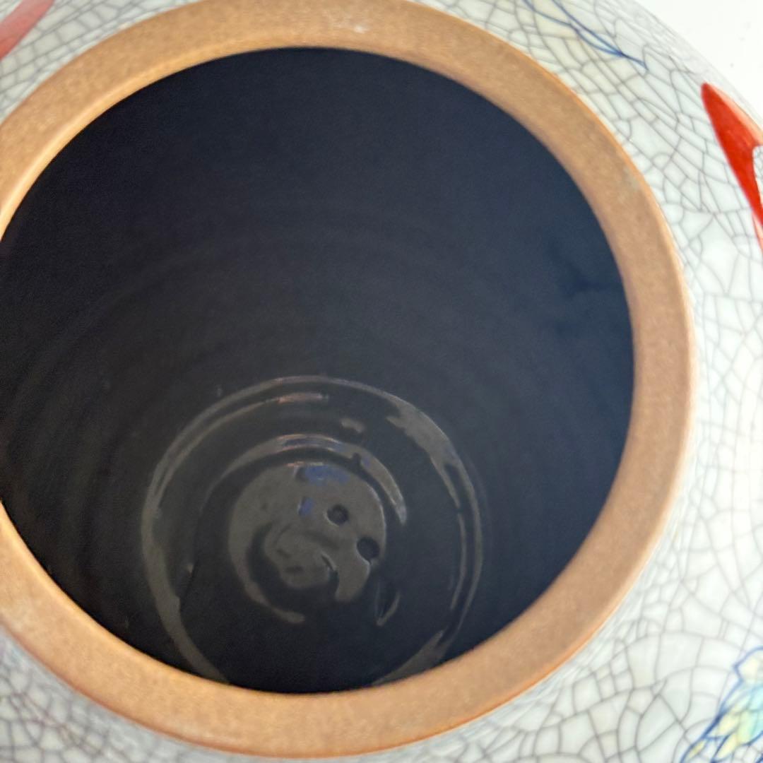 鍋島焼 青山窯 鍋島青山 色鍋島壷 壺 高さ46㎝ 飾り壷 青磁 花瓶