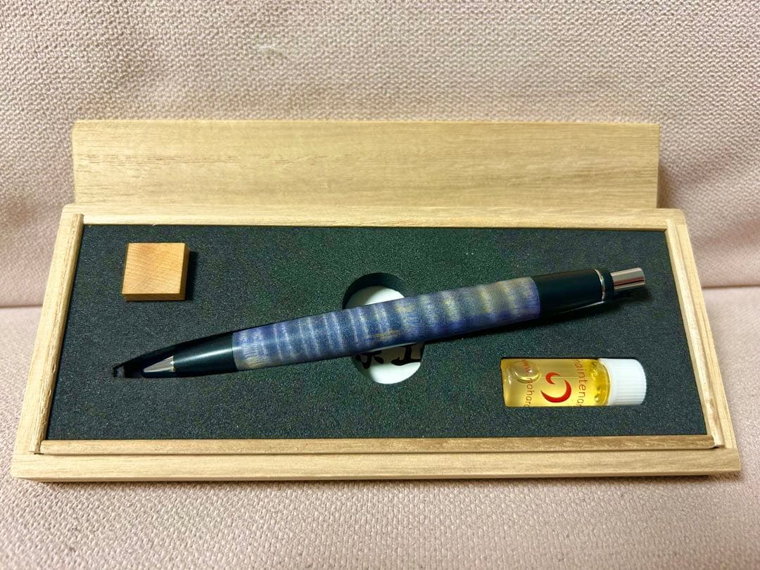 野原工芸 スタビライズウッド 栃縮杢 スタンダードボールペン