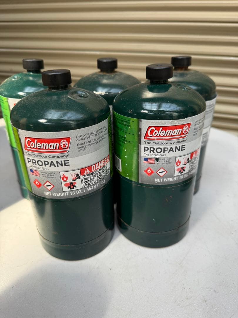 プロパンガス US コールマン coleman ガス缶　満タン　5個セット