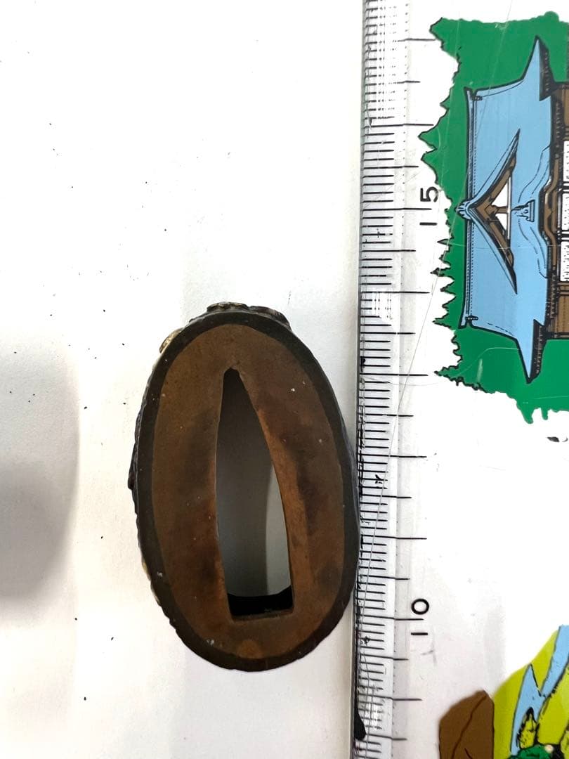 日本刀　江戸期　柄前　刀の柄 縁頭目抜付き 金属装飾　本歌時代品