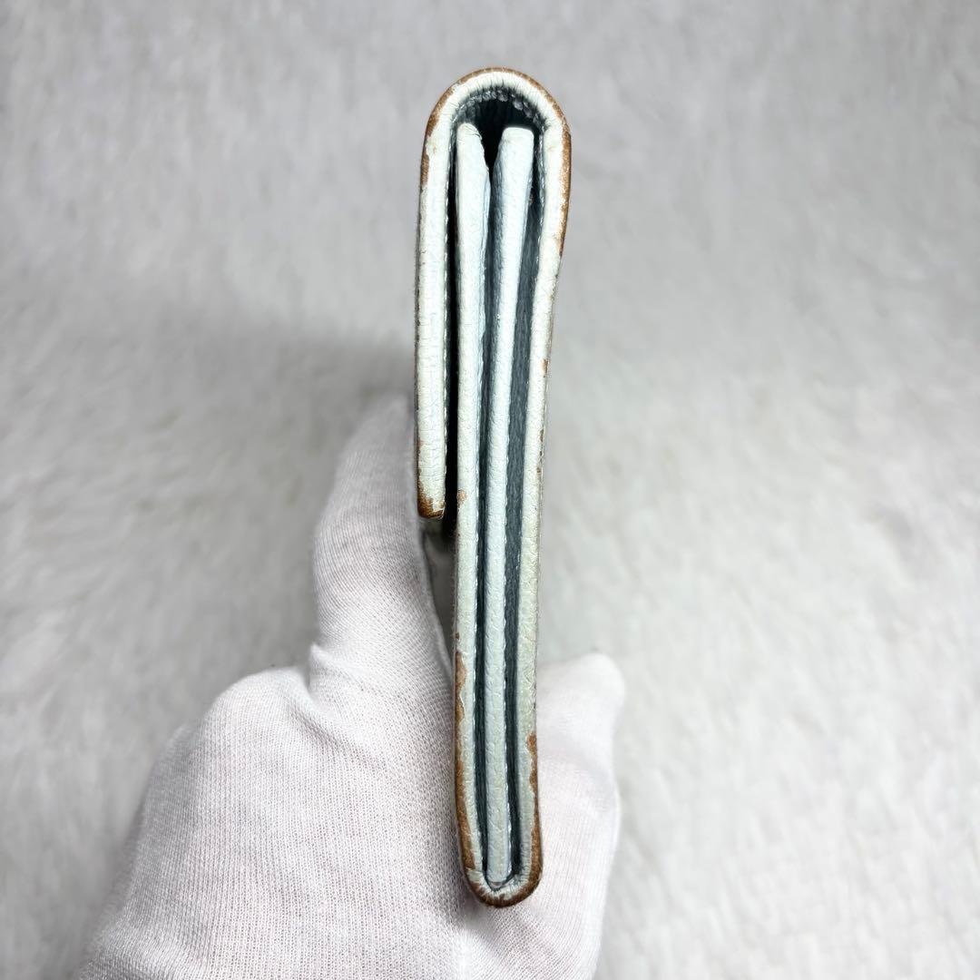 ✨付属品完備✨ グッチ マーモント フローラ 二つ折り財布 花 ポーチ ブルー