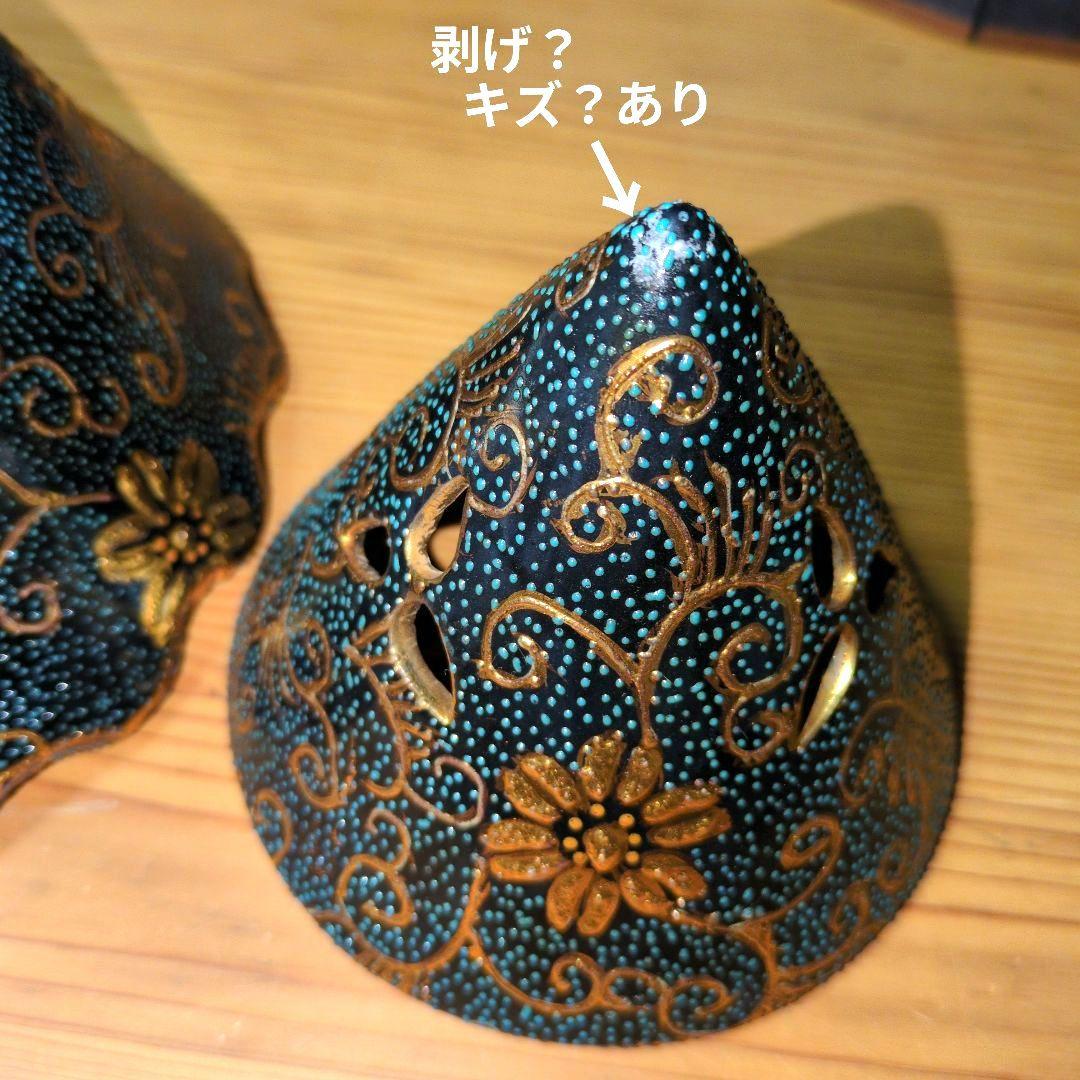 希少 薩摩焼 骨董 円錐形 16.5cm 香炉 九谷金彩青粒鉄仙 唐草 茶道具