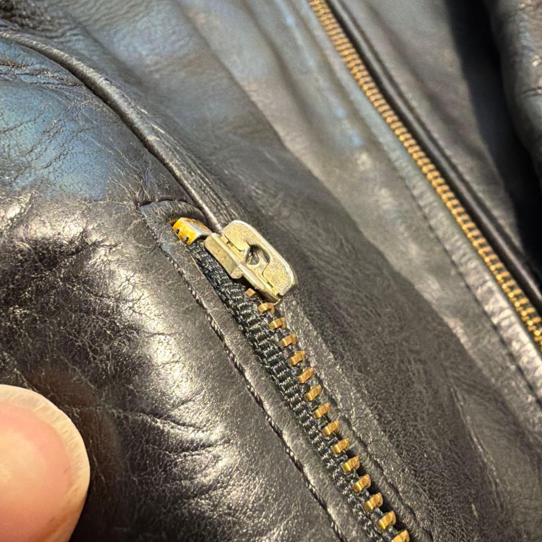 vanson ライダースジャケット シングル レザー Type B 難有