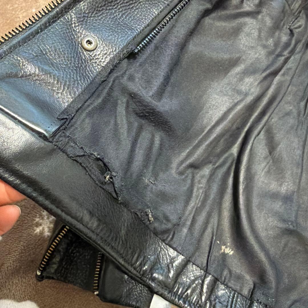 vanson ライダースジャケット シングル レザー Type B 難有