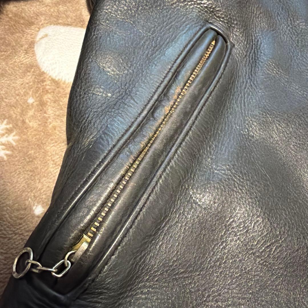 vanson ライダースジャケット シングル レザー Type B 難有