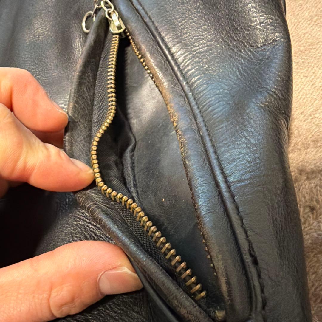 vanson ライダースジャケット シングル レザー Type B 難有