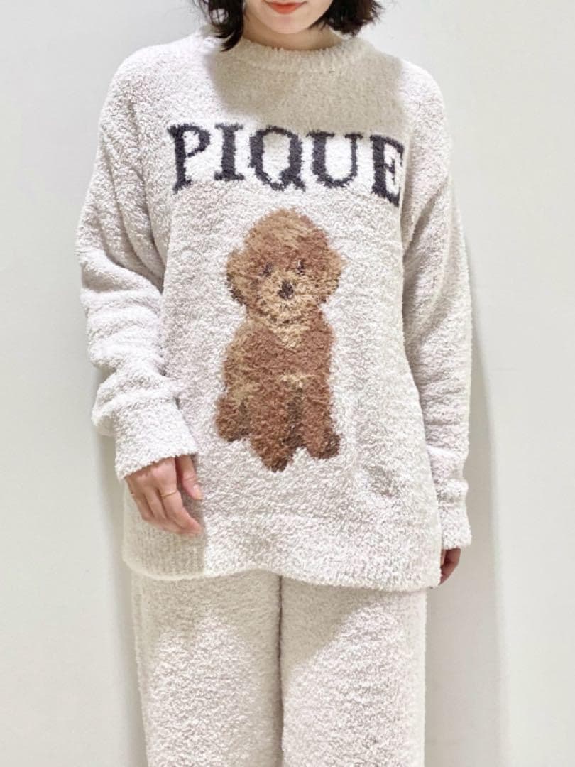 新品未開封 ジェラートピケ トイプードル プルオーバー&ロングパンツ 上下セット