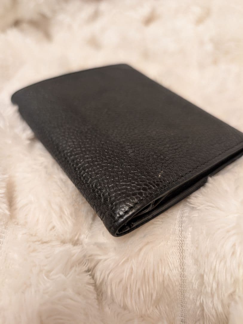 CHANEL ブラック レザー 財布 ケース