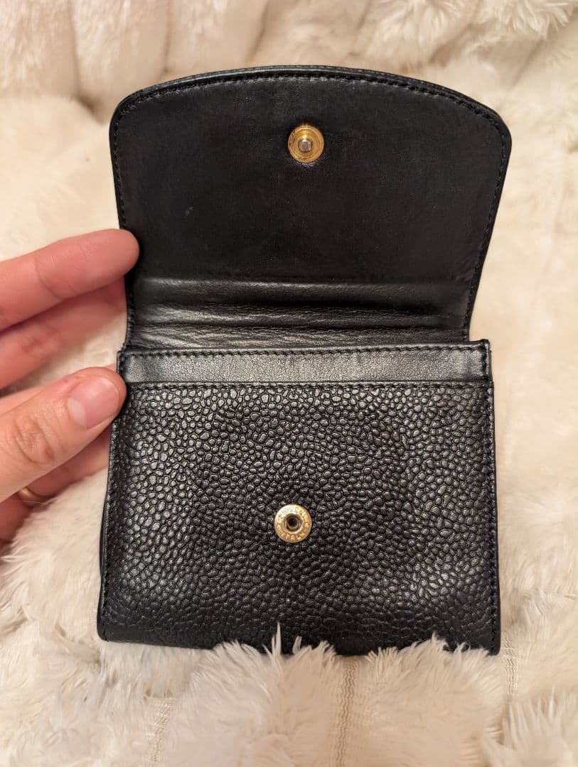 CHANEL ブラック レザー 財布 ケース