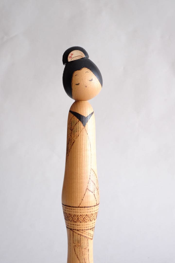 創作こけし　関口三作　粋　36.5cm　KokeshiDoll