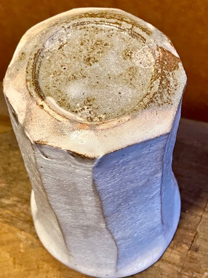 美濃　白化粧　粉引　花入　吉田真人