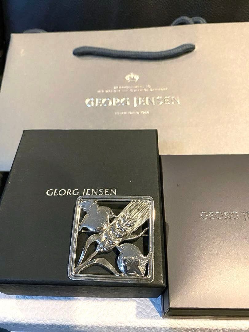 極美品  小鳥 麦 ブローチ #250 925 付属品完備