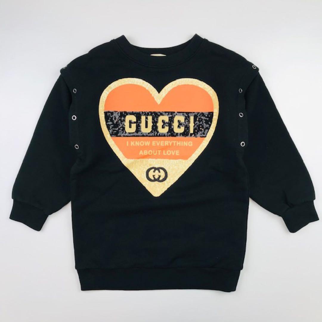 美品★GUCCI・キッズ スパンコール ベスト切替 スウェット5(110/60)