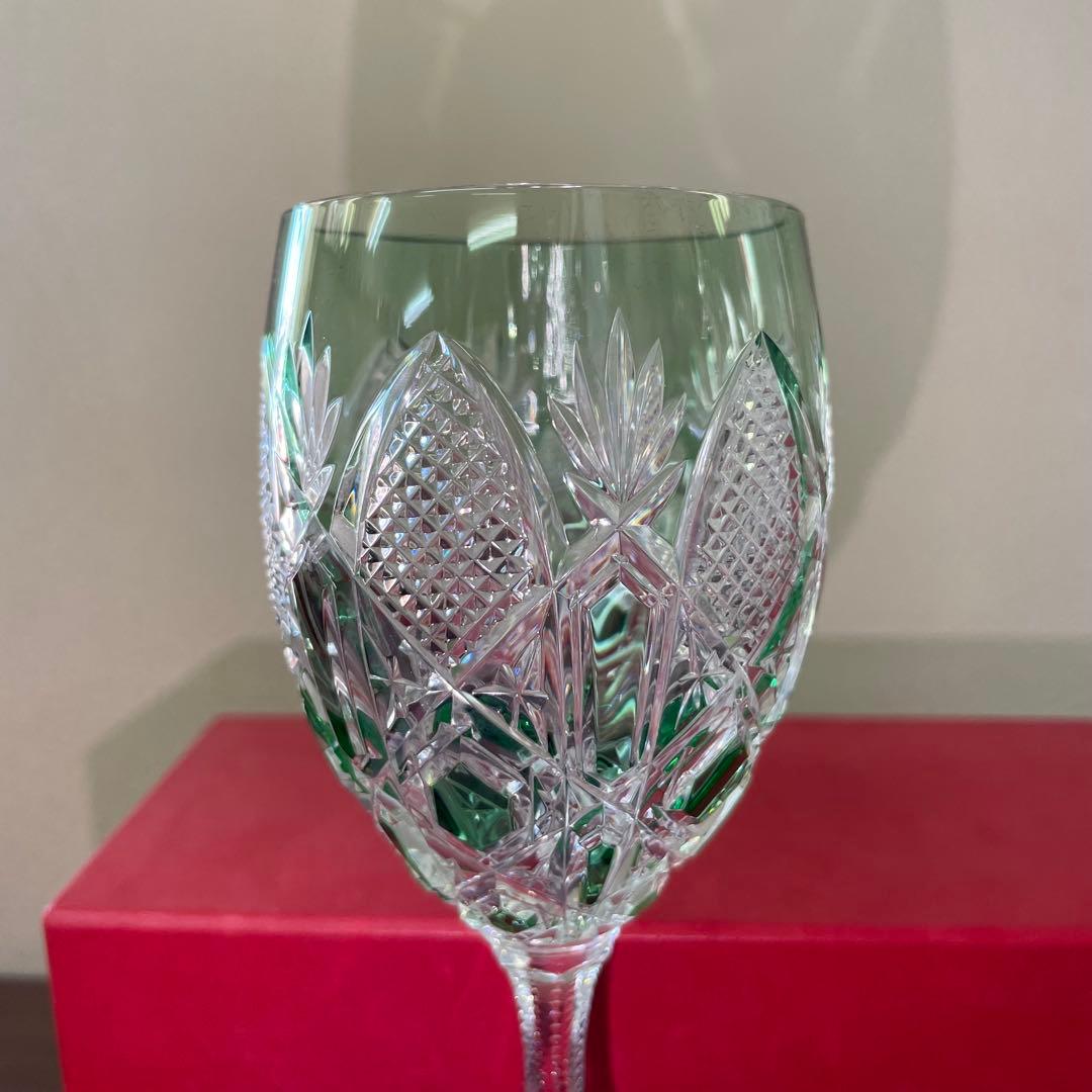 Baccarat バカラ ツァー グラス ワイングラス グリーン 27㎝ 箱付