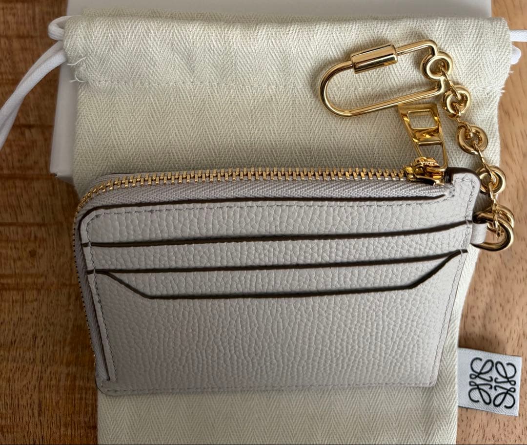 極美品＊アナグラム スクエア カードホルダー　ライトゴースト ケース