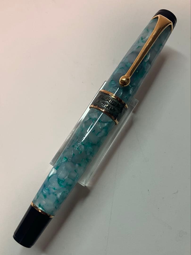 AURORA　アウロラ　オプティマ　日月潭　ブルー/ローズゴールド　F-nib