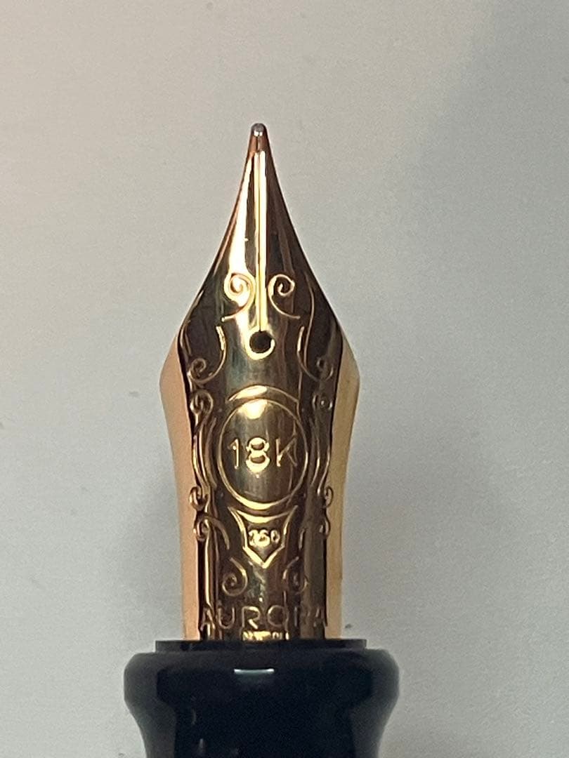 AURORA　アウロラ　オプティマ　日月潭　ブルー/ローズゴールド　F-nib