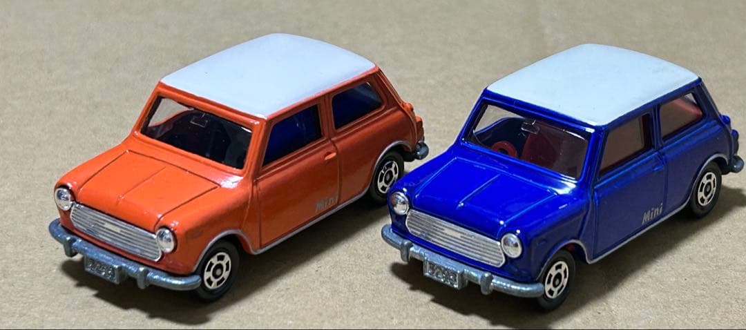 日本製 トミカ ミニクーパー オレンジ ブルー 2台セット