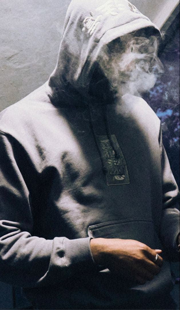 トップス HWC LABEL HOODIE DARK BROWN