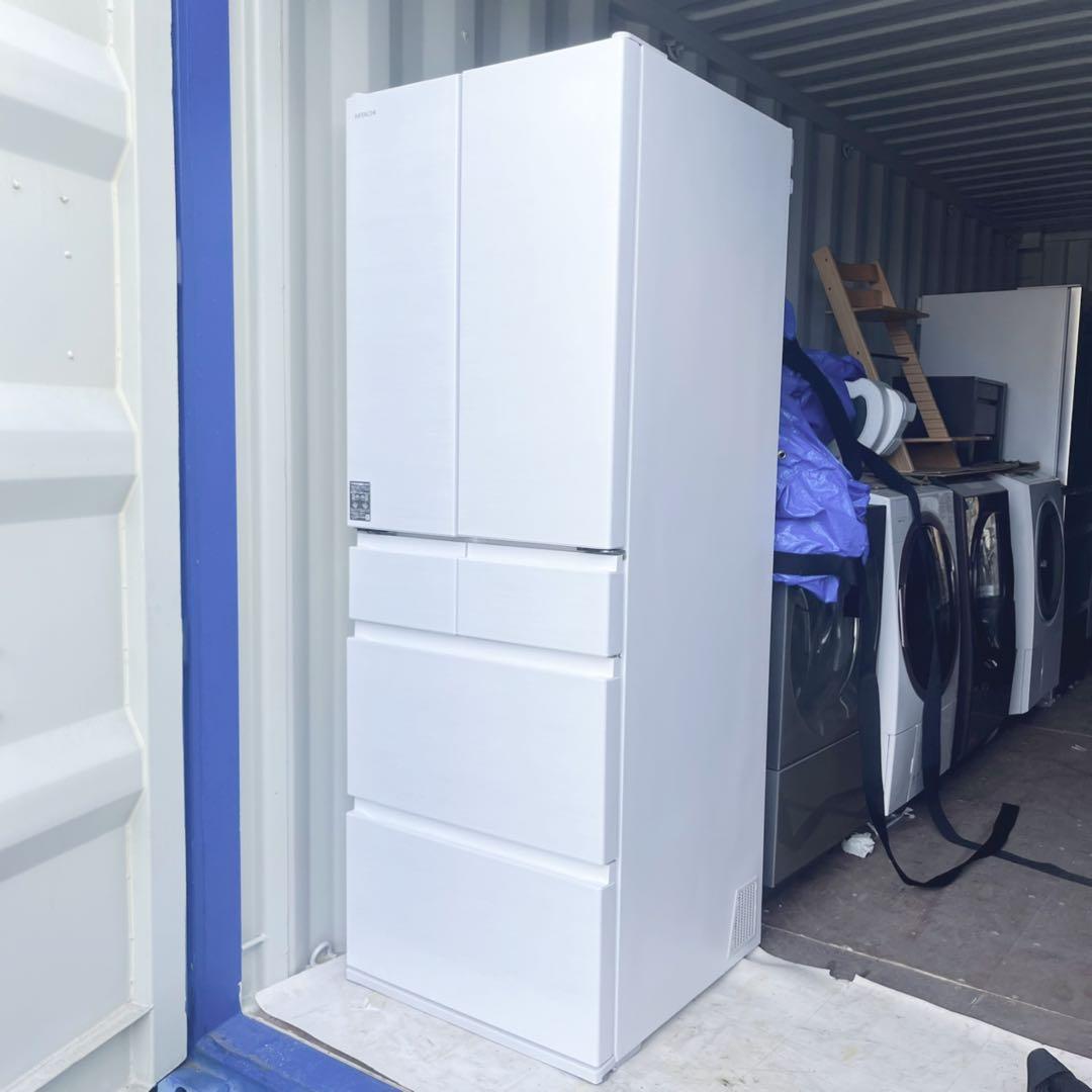 取付無料！最新2025年製日立まるごとチルドおしゃれホワイト6ドア冷蔵庫！洗濯機