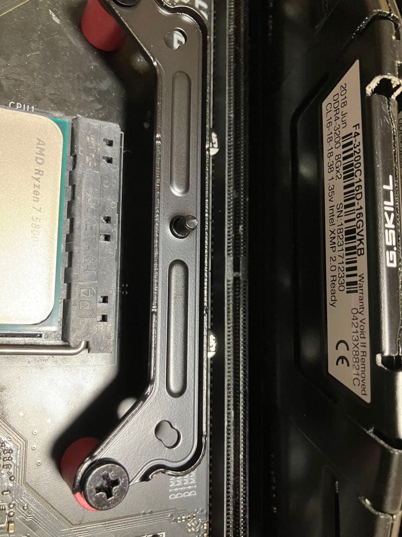 Ryzen 7 5800X + X570Sマザー+メモリ+クーラー