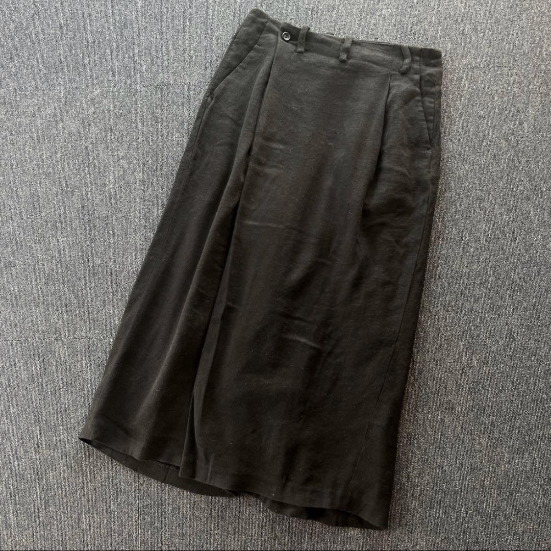 suzuki takayuki リネン ウール ラップワイドパンツ