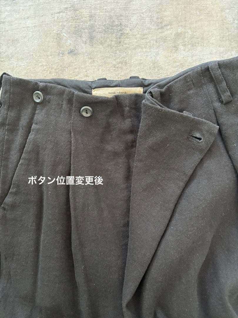 suzuki takayuki リネン ウール ラップワイドパンツ