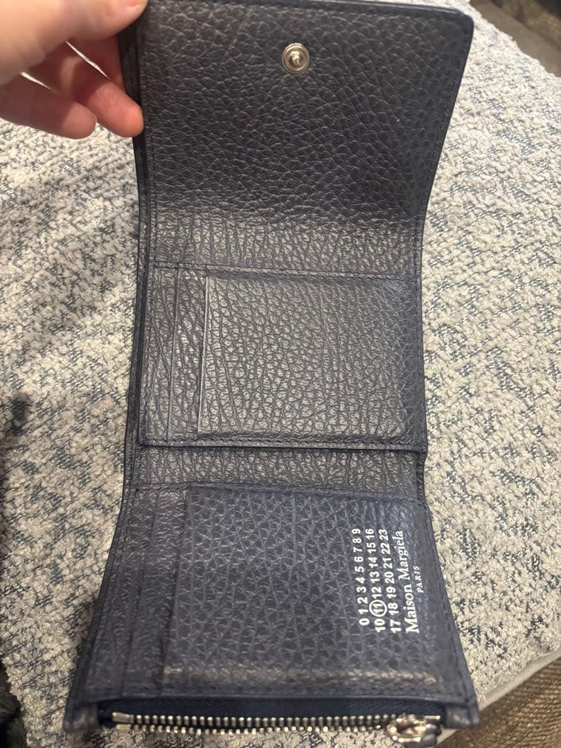 マルジェラ　財布　ネイビー