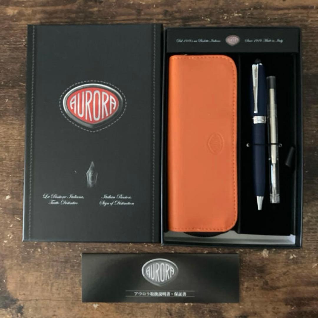 AURORA ボールペン ネイビーブルー 未使用