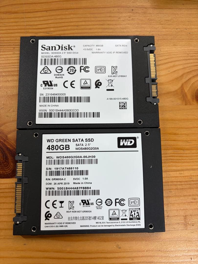 内蔵型SSD WD SanDisk 480GB SSD