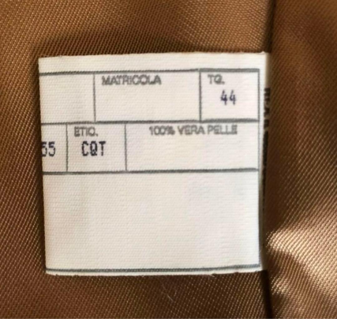 【美品】CINQUANTA スエード シングルライダース ブラウン 44