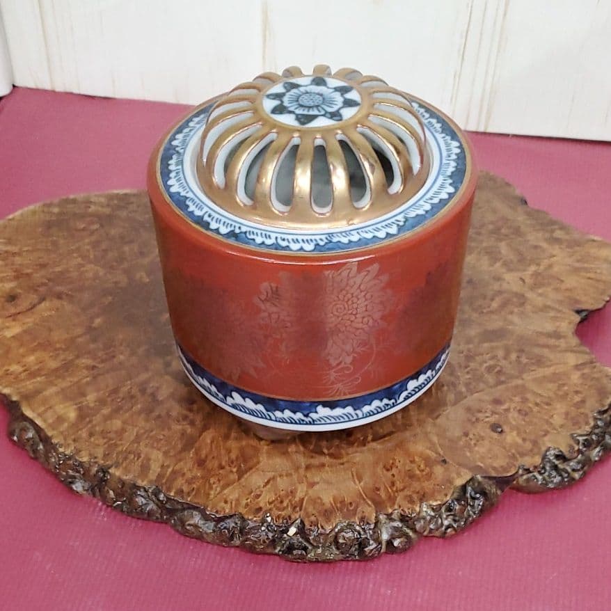 九谷焼 赤絵 香炉