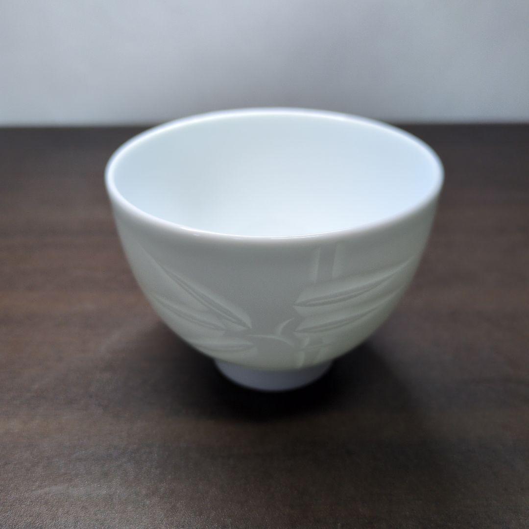 s*i様 人間国宝 井上萬二 作 白磁 彫文 菓子鉢＆湯呑 三客 ＆他