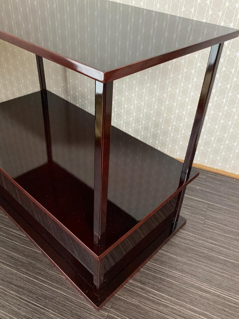 溜塗 紹鴎棚 組立式 茶道具 紙箱入 774