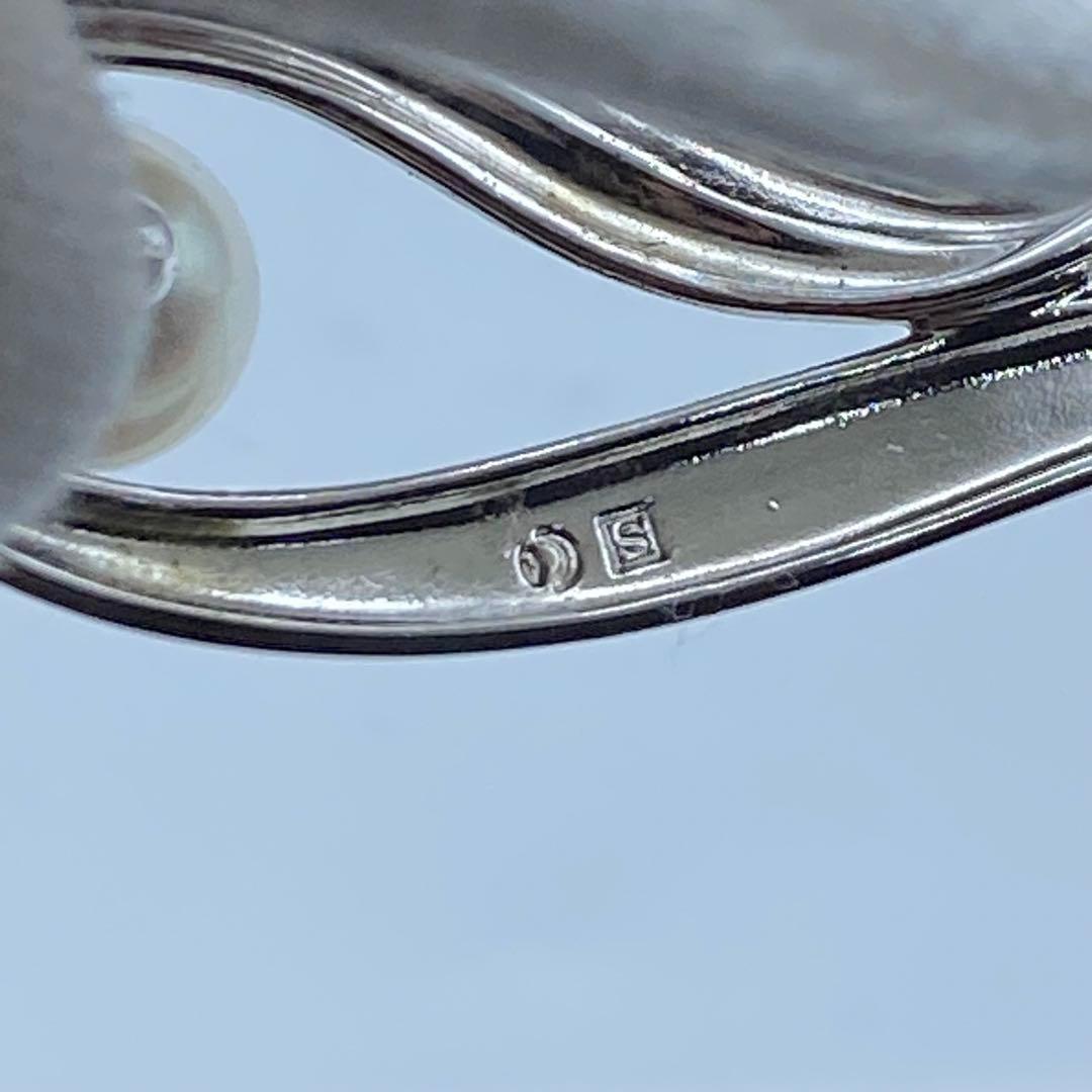 《美品》　タサキ　パール　ブローチ　SV925 （AD409）