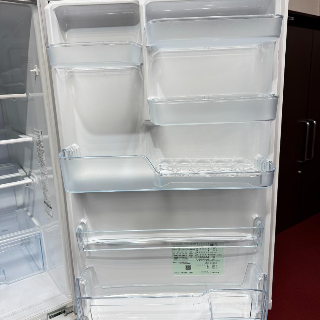 東京23区送料無料　超美品パナソニック2021年製　3ドア冷蔵庫365L