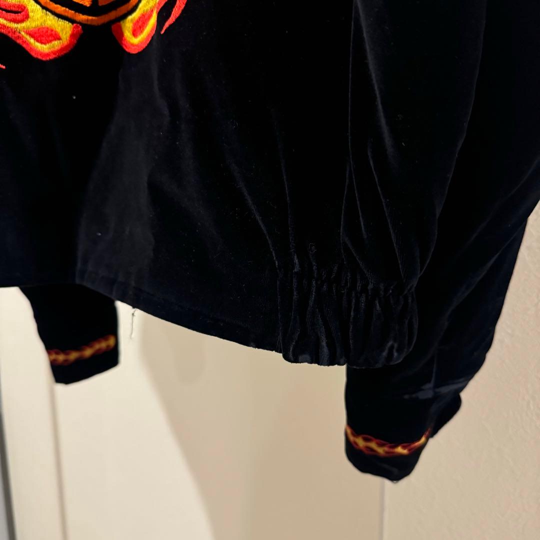 〈レア〉Harley-Davidson フレイム刺繍ベロアジャケット